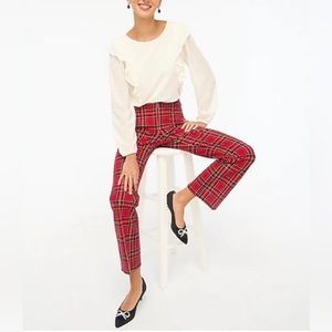 J Crew Factory Tartan Olaid Ankle pant